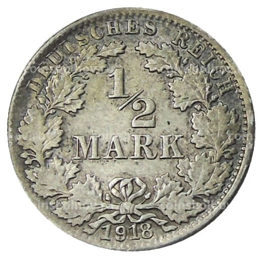 1/2 марки 1918 года J Германия