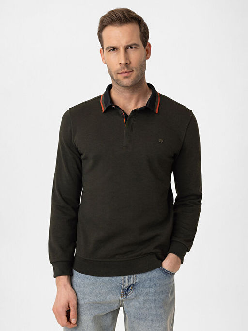 Polo Yaka Uzun Kollu Pike Erkek Ti??rt