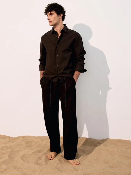 Рубашка из льна и хлопка / Zarina  фото 2