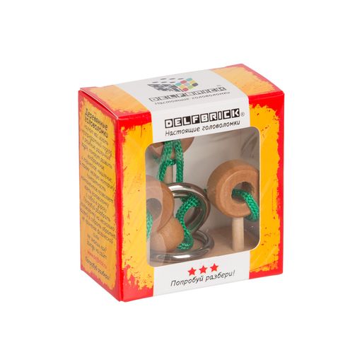 DELFBRICK DLS-08 Головоломка деревянная 1 шт Петли 7 элемент