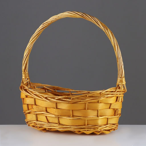 Корзина плетёная для хранения Fleet, из лозы, с ручкой, бежевая, набор 3 шт.