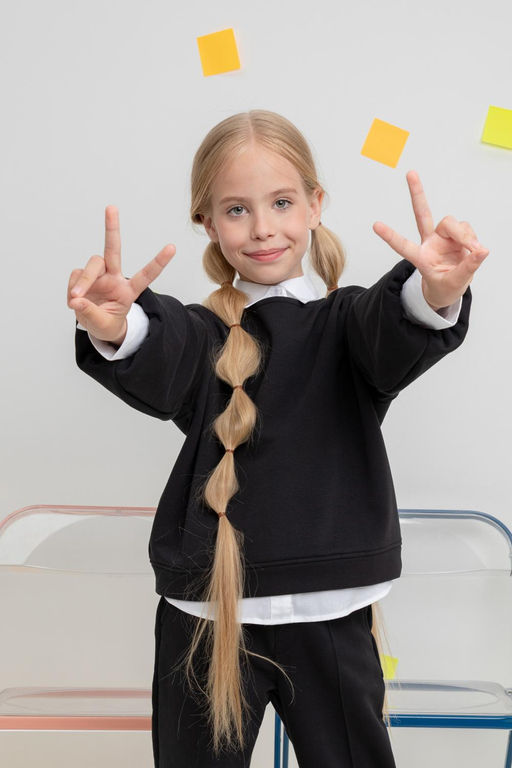 К 302153/черный джемпер для дев