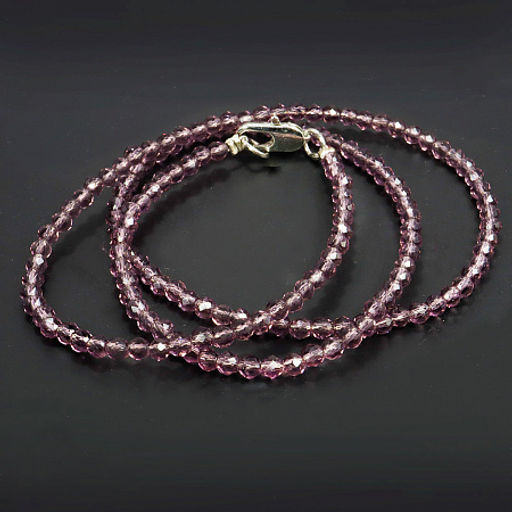 Бусы Шпинель Лиловый вечер d-3мм 43см с алмазной огранкой