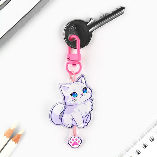 Брелок для ключей детский "Кошечка", 3,5 х 10 см