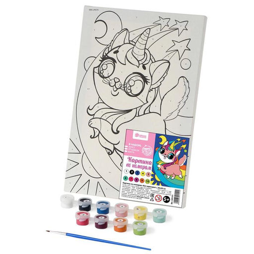 Картина по номерам Кот - единорог 20 30 см - Школа талантов фото 2
