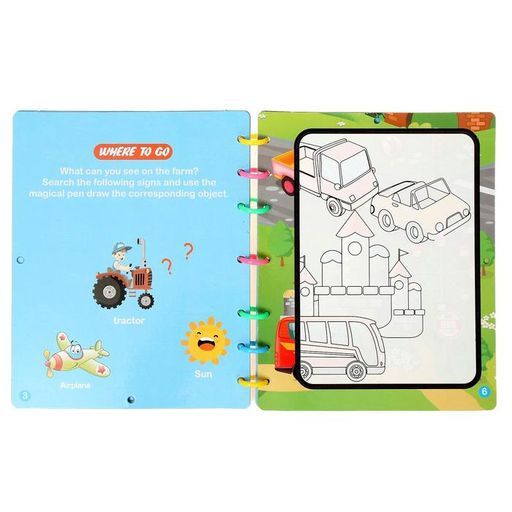 Книжка для рисования водой Транспорт, с маркером - Simaland фото 2