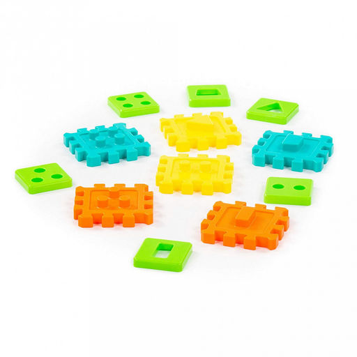 Игрушка "Пазл №2" 19,3x13,1x1,7см, 12 элементов, развивающая, пластик, в пакете (Беларусь)