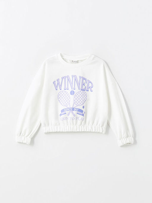Bisiklet Yaka K?z ?ocuk Sweatshirt