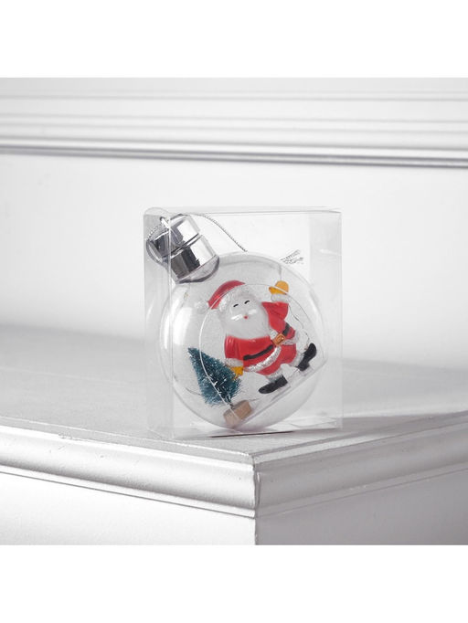 Ёлочный шар Дед Мороз, 5 LED, от батареек, свечение тёплое белое - Luazon lighting фото 11