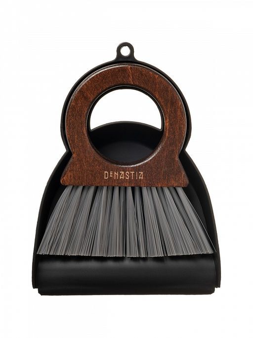 Щётка с совком 19x14,5x4,7 коричневый бук, ПП, ПЭТ - Denastia фото 2
