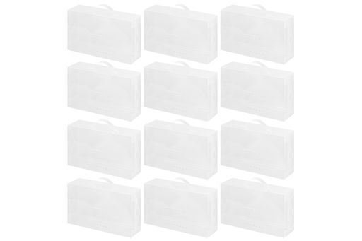 Набор 12 коробок для хранения женской обуви 30*18*10 см Прозрачные складные, с ручкой - Elan gallery фото 6