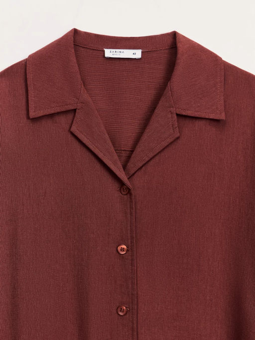 Блуза оверсайз из хлопка и вискозы ZR2605012010-21 / Zarina