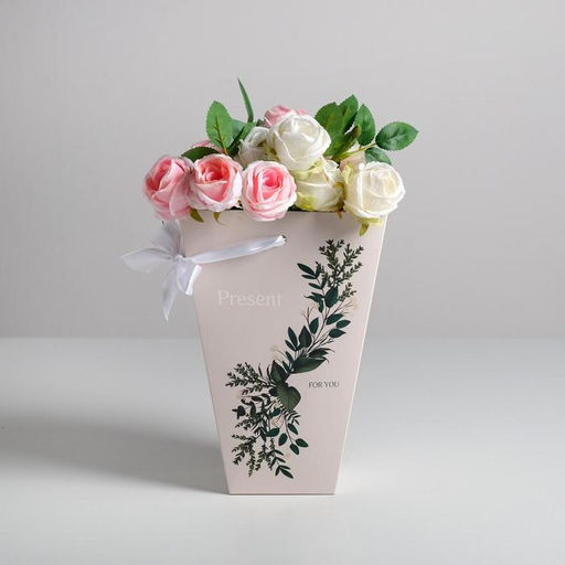 Переноска для цветов на лентах Present for you, 17 х 25 х 9 см - Дарите счастье фото 2