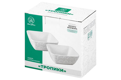 Набор салатников 2 пр. 14,5*14,5*6,3 см 700 мл Тропики - Elan gallery фото 8