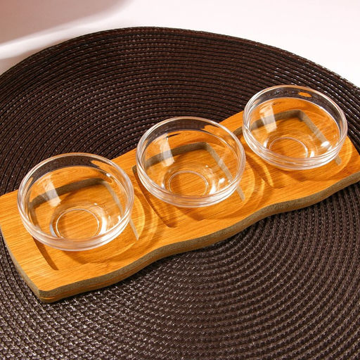 Соусники на подставке «Классика», 3 шт