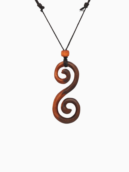 Кулон «Двойная спираль», дерево соно