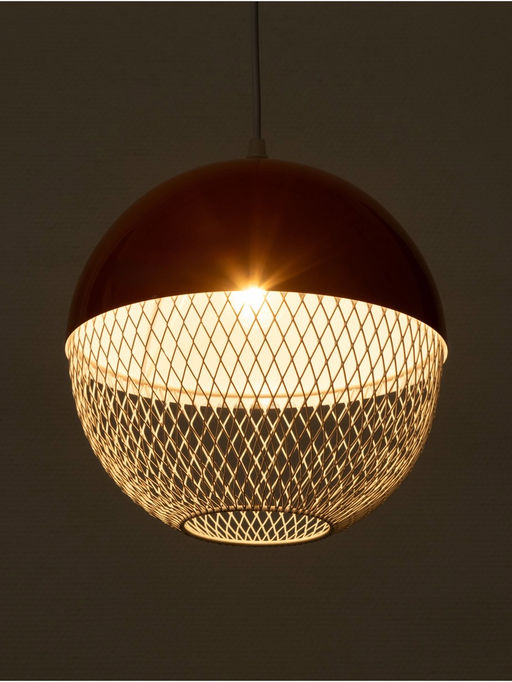 Светильник потолочный BayerLux Lina, 1×40 Вт, Е27, неон-оранжевый, 26×26×32 см