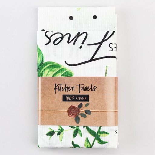 Набор кухонных полотенец Доляна Fines herbes, 35х60см-2шт, 100% хлопок  фото 8