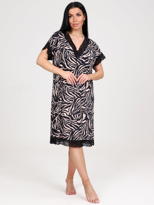 03 СОРОЧКА ЖЕНСКАЯ (Зебра/бежевый) - А-дина фото 2