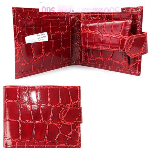 Портмоне женское Croco-ПР-901 натуральная кожа 2 отд, 4 карм, красный скат (74) 207294