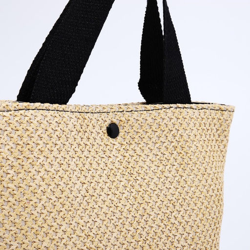 Сумка-тоут на молнии, цвет бежевый/чёрный - Simaland фото 6