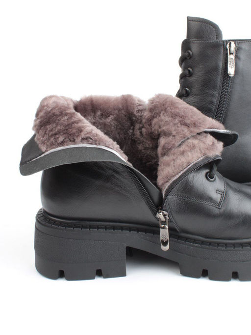 04-M3-1476 BLACK Ботинки зимние женские (натуральная кожа, натуральный мех) - Фабричный китай фото 4