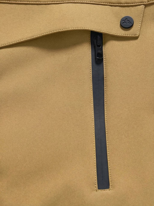 Ветровка женская софтшелл виндстоппер с капюшоном спортивная горчичного цвета 9616_1G