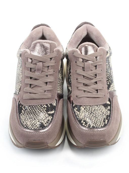 04-PCML20-2 GREY Кроссовки демисезонные женские (натуральная замша, натуральная кожа, текстиль)