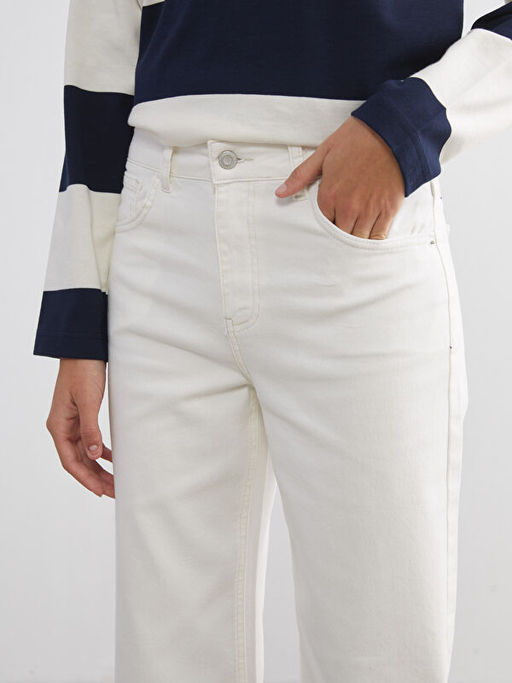 Wideleg Kad?n Jean Pantolon