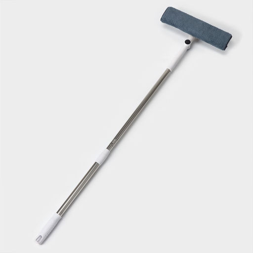 Окномойка бабочка, стальная телескопическая ручка, микрофибра, поворот на 180°, 27×7×114(137) см