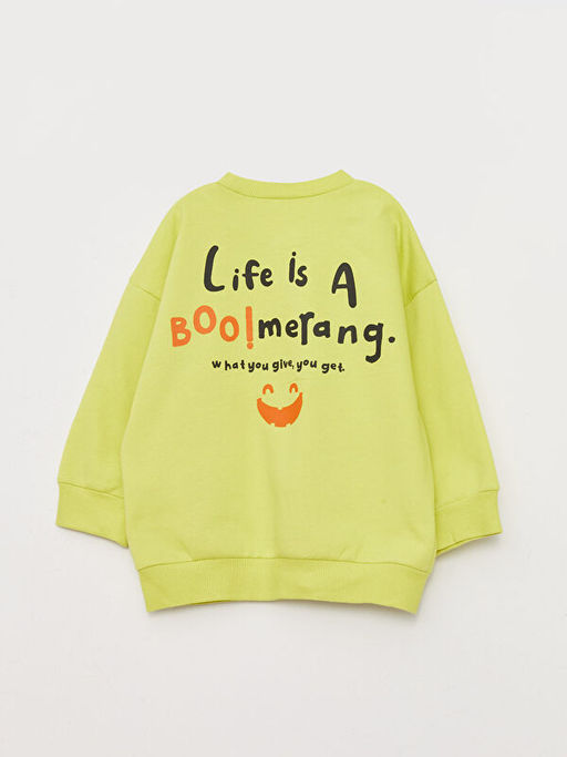 Bisiklet Yaka Uzun Kollu Erkek Bebek Sweatshirt ve Pantolon 2li Tak?m