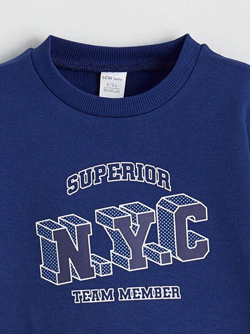 Bisiklet Yaka Erkek Bebek Sweatshirt