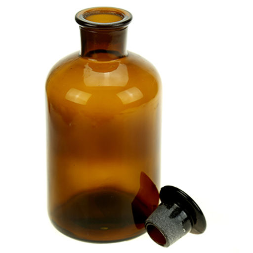 Бутылка для настоек стеклянная Здоровье 0,5л, h17см, пробка-стекло, дымчатый (Китай) - Домашняя мода фото 2