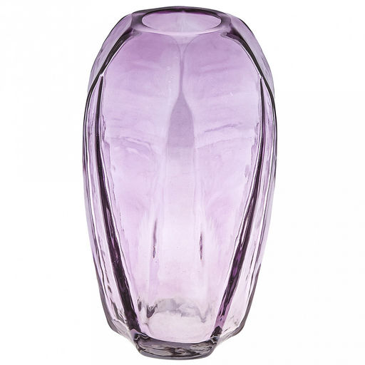Ваза для цветов стеклянная "Модерн" 1,6л, д13,5см, h22см, малая, текстурная, "Скандик", лиловый (Россия)