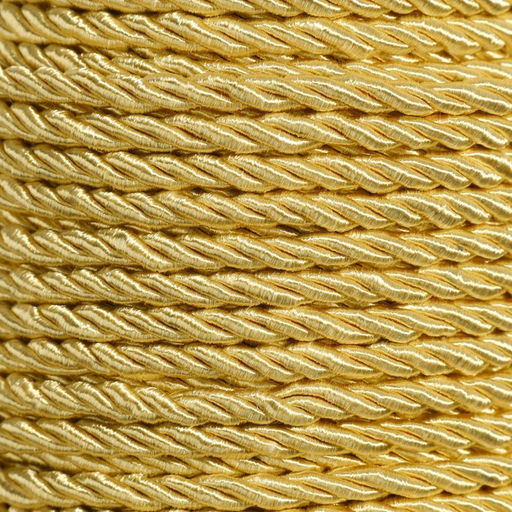 Шнур витой, d=3 мм, 25 ± 1 м, цвет золотой