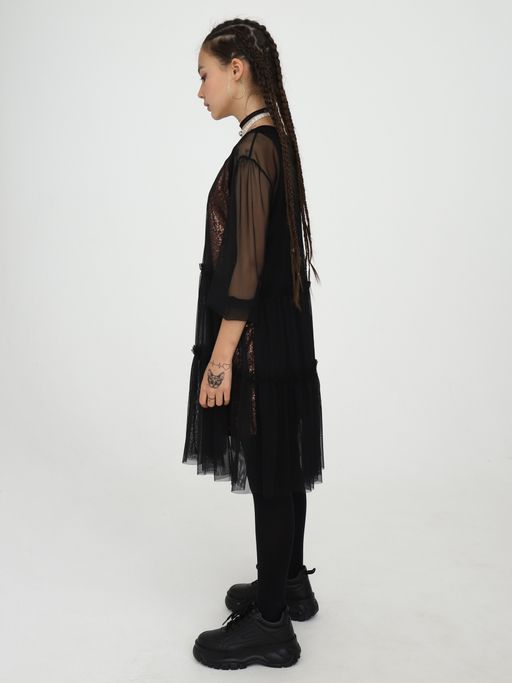 Комплект с платьем,юбкой бронзовый,черный 204214906 - Nota bene фото 4