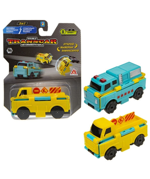 Transcar Double. Машина автовывернушка "Аварийно-спасат.-Строит. дорожная" 8 см, блистер арт.Т21867