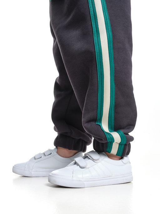 Брюки с лампасом для мальчика штаны спортивные 22-7681 светлый графит - Mini maxi фото 34