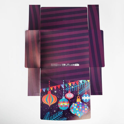 Коробка складная двухсторонняя Сияй в новом году, 31 24,5 9 см - Дарите счастье фото 6