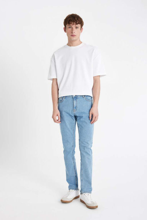 Pedro Slim Fit Джинсовые брюки узкого кроя с нормальной талией и узкими штанинами - Defacto фото 2