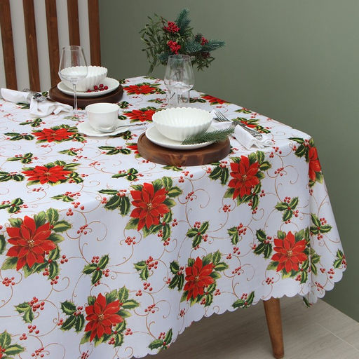 Скатерть Доляна В преддверии Рождества 145*260 см, 100% п/э  фото 2
