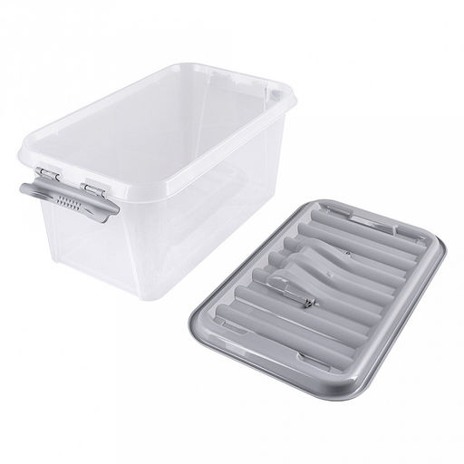 Контейнер для хранения пластмассовый "MobiBox" 10л, 38х22х17см, ручки-клипса (Россия)