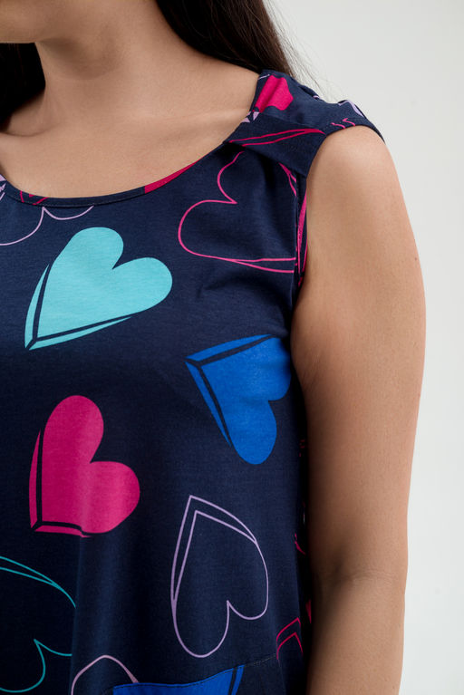 Платье женское из кулирки Кэтрин сердца макси - Амадэль фото 9