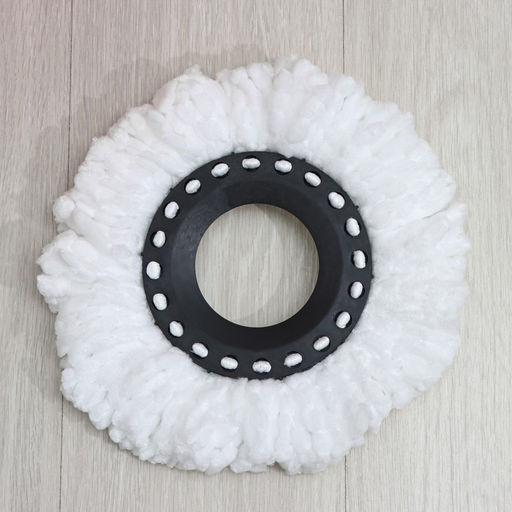 Швабра с отжимом и ведром на колёсиках с пластиковой центрифугой Доляна, 14 л, швабра, запасная насадка из микрофибры, МИКС