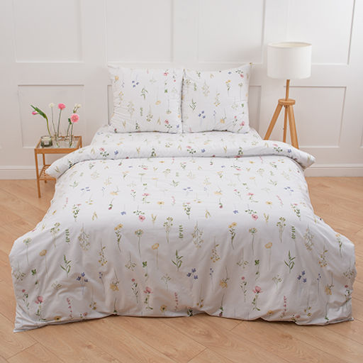 КПБ Традиция 2 спальный с европростыней, поплин, 100% хлопок, пл.110 гр./кв.м Ботанический сад Пододеяльник 177*217, простыня 217*240, наволочка 70*70 (2 шт.)  фото 4