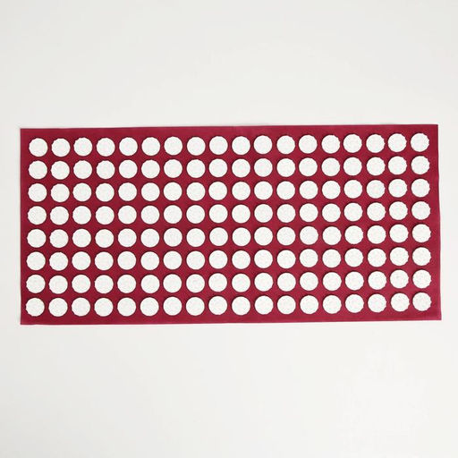 Аппликатор «Кузнецова», 144 колючки, спанбонд, 26×56 см, красный.