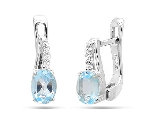 Серьги из серебра топаз, Писк