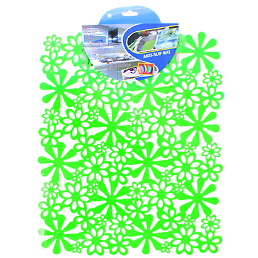 Коврик в раковину 26х32см "Цветы" ПВХ, цвета микс (Китай)