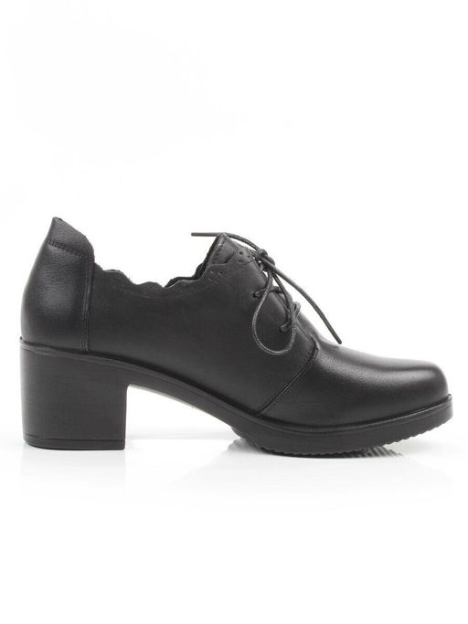 06-DHL105-D1 BLACK Туфли женские (натуральная кожа)