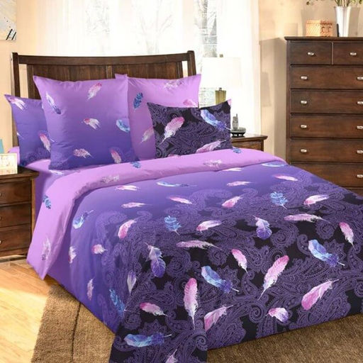 Комплект постельного белья перкаль ДУНОВЕНИЕ, сиреневый 1.5 сп
Комплектация
Пододеяльник - 150х215, простынь 150х215, наволочки 2 шт. - 70х70